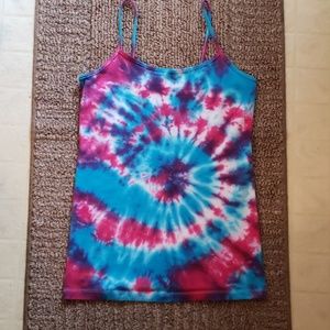 Handmade Tie Dye Cami in Swirl Pattern DIY